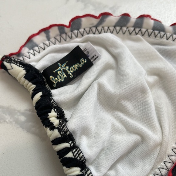 Lilies Fama Zebra Studded Bikini. Small. - Picture 4 of 5